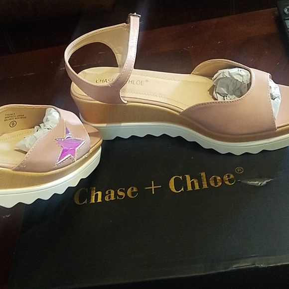 Chase + Chloe pink platform sandals - Picture 5 of 6